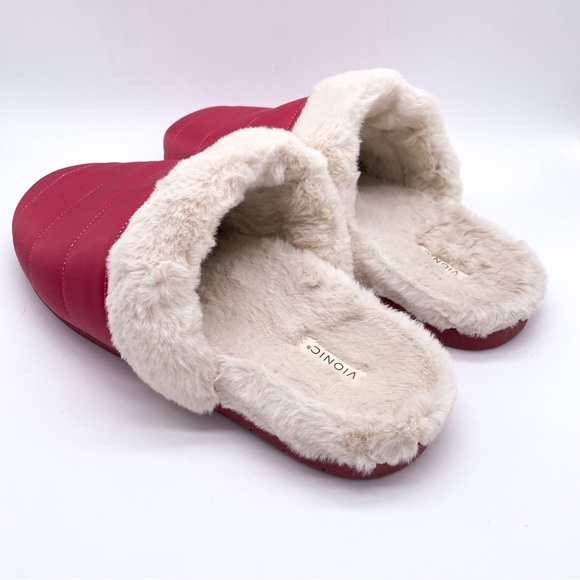 Vionic Josephine Faux Fur Lined Comfort Mule Slippers 10 - Picture 3 of 15